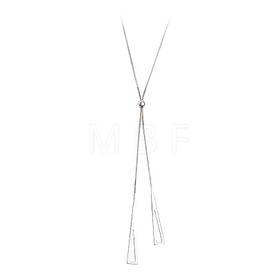 Triangle Brass Slider Lariat Long Necklaces for Women FS-WGD2F26-01-1