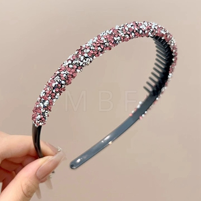 Plastic Rhinestone Hair Bands OHAR-B007-04C-1