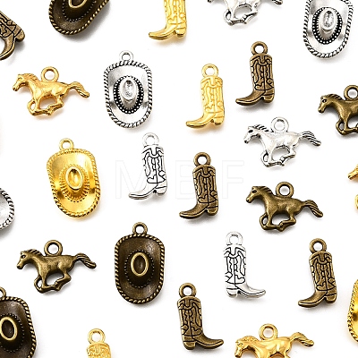 45Pcs 9 Style Tibetan Style Alloy Pendants FIND-FS0003-56-1
