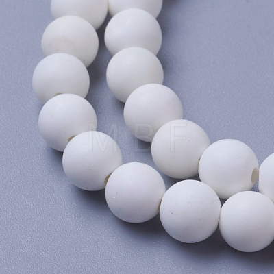 Natural Magnesite Beads Strands G-F592-03-10mm-1