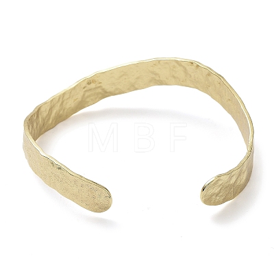 Rack Plating Brass Open Cuff Bangles BJEW-K244-01G-1