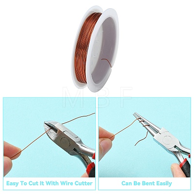 Round Copper Jewelry Wire CWIR-S002-0.5mm-M-1