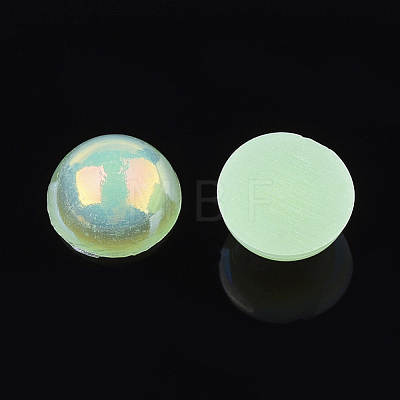 ABS Plastic Imitation Pearl Cabochons OACR-S025-6mm-10-1