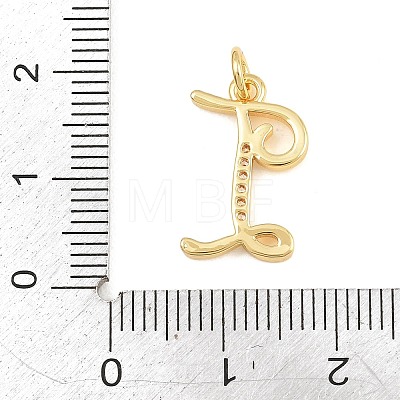 Brass Micro Pave Clear Cubic Zirconia Pendants CU-CBA7939-01I-G-1