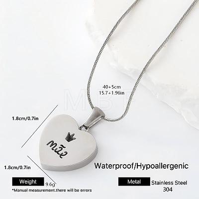 304 Stainless Steel Pendant Necklaces DT5242-4-1