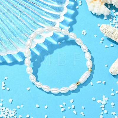 Natural Baroque Keshi & Cultured Freshwater Pearl Beaded Stretch Bracelets for Women BJEW-JB13993-1