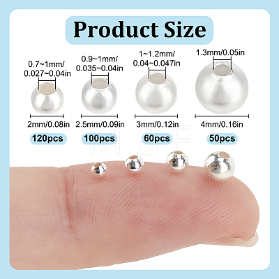 925 Sterling Silver Beads STER-DR0001-08C-1