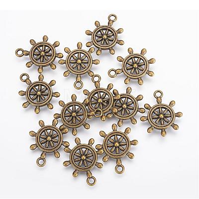 Tibetan Style Alloy Pendants TIBEP-A122979-AB-FF-1