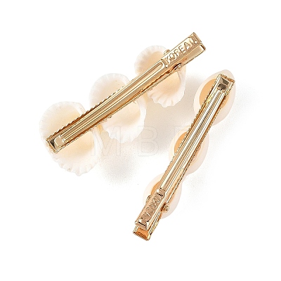 4Pcs 4 Styles Natural Shell Alligator Hair Clips PHAR-TA000002-1
