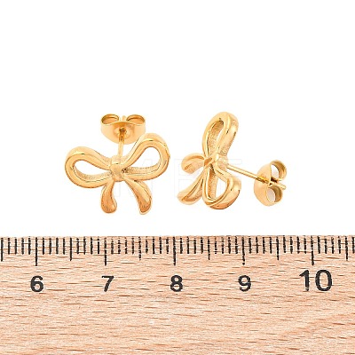 304 Stainless Steel Stud Earrings for Women EJEW-K306-17G-1