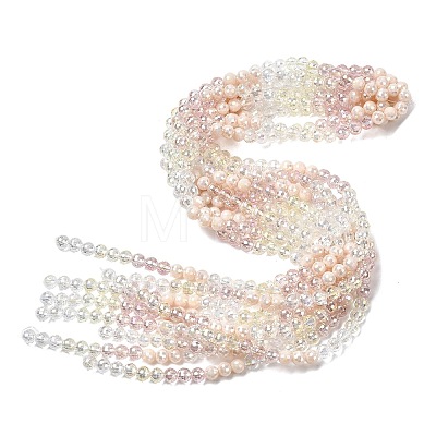 Electroplate Glass Beads Strands EGLA-D300-06-6mm-20-1