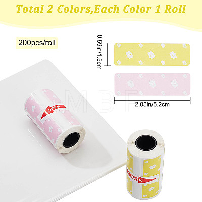 Gorgecraft 2 Rolls 2 Colors Self-Adhesive Label Pasters STIC-GF0001-06-1