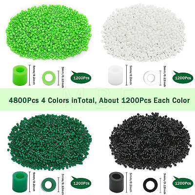 4800Pcs 4 Colors PE Fuse Beads KY-CA0001-39-1