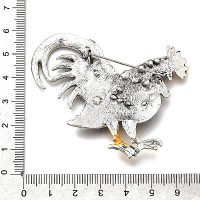 Rooster Enamel Pins JEWB-V001-01A-1