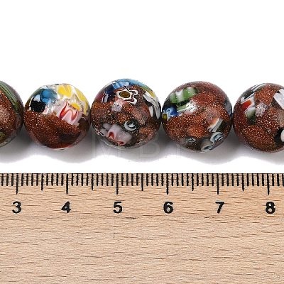 Handmade Millefiori Lampwork Beads Strands LAMP-G166-12A-1