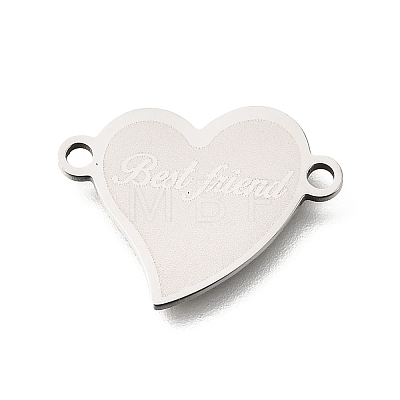 201 Stainless Steel Connector Charms STAS-B143-03A-P-1