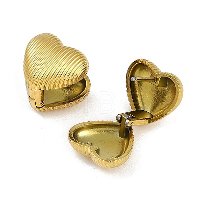 PVD Vacuum Plating 304 Stainless Steel Heart Hoop Earrings EJEW-Z075-04G-1