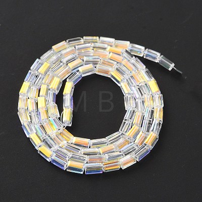 Electroplate Transparent Glass Beads Strands EGLA-H106-01A-AB01-1