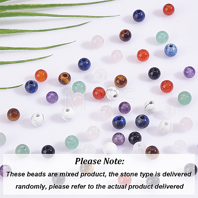 54pcs 9 Styles Natural Mixed Gemstone Beads G-OC0005-57-1