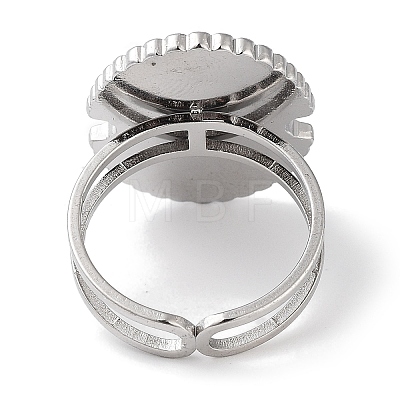 Ion Plating(IP) 304 Stainless Steel Ring RJEW-B059-07P-04-1