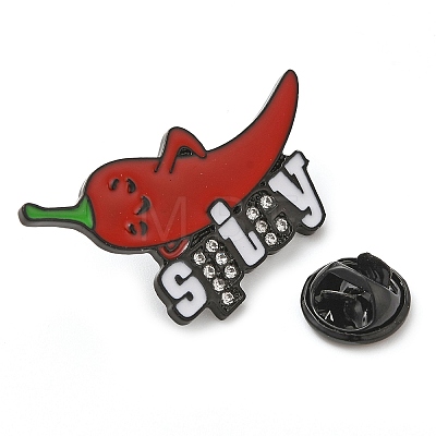 Spicy Hot Chili Pepper Alloy Enamel Pins JEWB-U009-09C-1