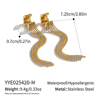 304 Stainless Steel Two Tone Hoop Earrings AU2078-2-1
