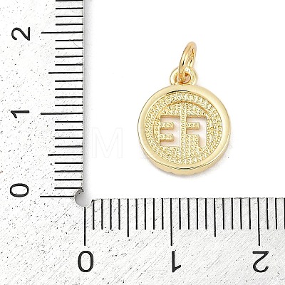 Brass Micro Pave Clear Cubic Zirconia Pendants KK-G522-36G-1