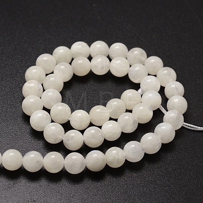 Natural White Moonstone Round Beads Strands G-E329-4-4.5mm-49-1