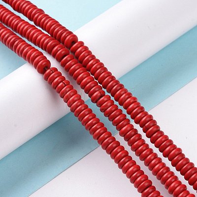 Synthetic Turquoise Beads Strands TURQ-G109-6x3mm-11-1
