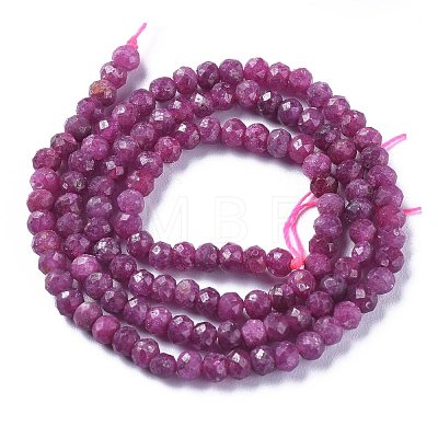 Natural Ruby/Red Corundum Beads Strands G-E560-Q07-1