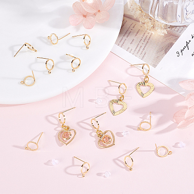 20Pcs Brass Stud Earring Findings KK-BBC0027-87-1