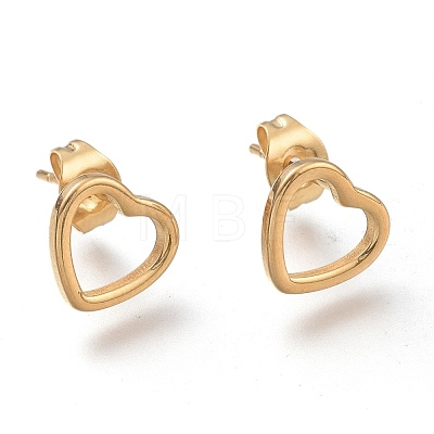 Heart 304 Stainless Steel Jewelry Sets SJEW-M097-17G-1