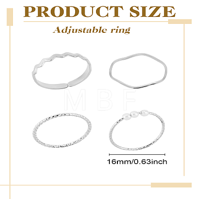 Alloy Finger Rings Sets for Women RJEW-LP0002-53P-1