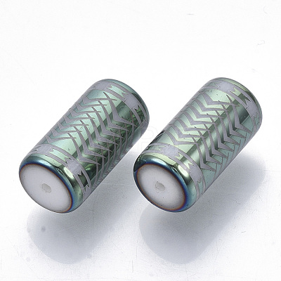 Electroplate Glass Beads EGLA-N003-04C-1