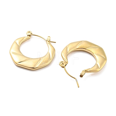 Twist Ring 304 Stainless Steel Hoop Earrings for Women EJEW-C067-04G-1