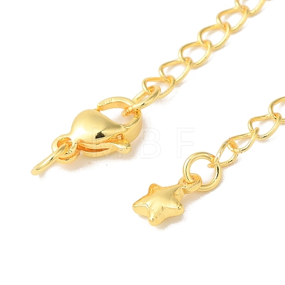 Rack Plating Brass Ends with Chain and Lobster Claw Clasps KK-F873-07G-1