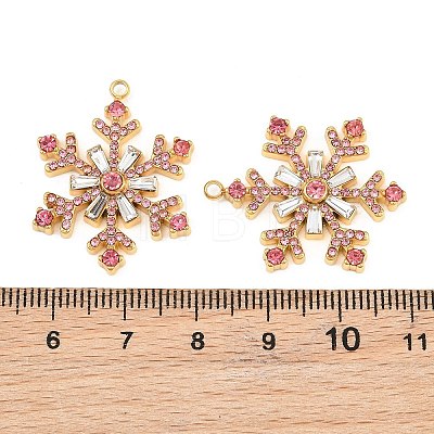 304 Stainless Steel Rhinestone Pendants RB-CBADC81-14G-04-1