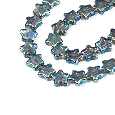 Electroplate Glass Beads Strand EGLA-S188-17-B01-1