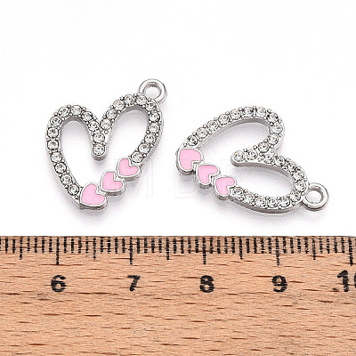 Alloy Clear Rhinestone Enamel Pendants PALLOY-T092-01-1