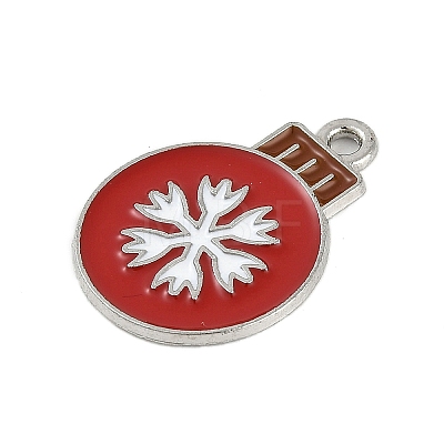 Christmas Theme Spray Painted Alloy Enamel Pendants ENAM-Z020-02I-1