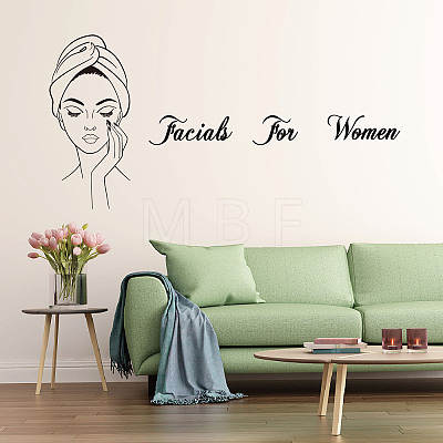 Rectangle with Word PVC Wall Stickers DIY-WH0228-119-1