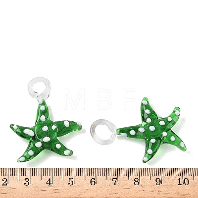 Handmade Lampwork Pendants LAMP-A004-05O-1