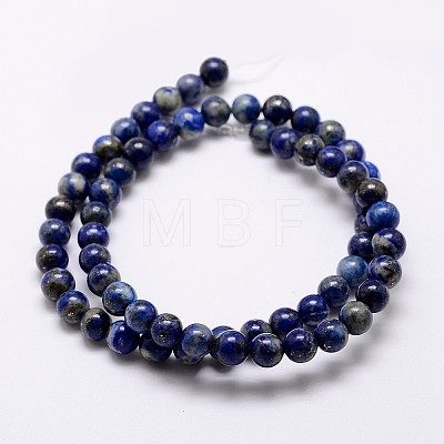 Natural Lapis Lazuli Beads Strands G-A163-07-10mm-1