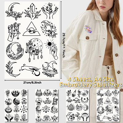 Non-Woven Embroidery Aid Drawing Sketch DIY-WH0538-012-1