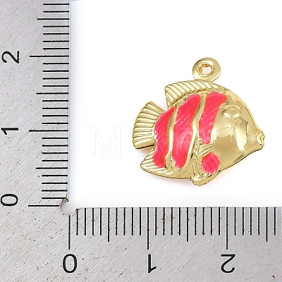 Brass Enamel Pendants KK-I352-06G-1