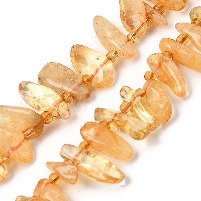Heated Natural Citrine Beads Strands GG-CBADF20-A10-1