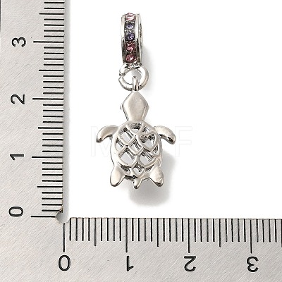 Rack Plating Alloy Rhinestone European Dangle Charms FIND-H005-45P-03-1