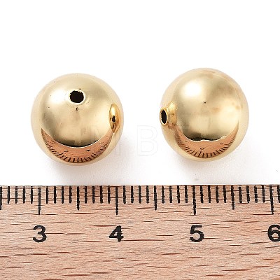 Round Rack Plating Brass European Beads X-KK-G512-08G-1