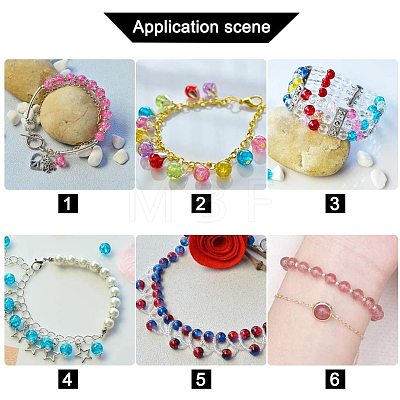 Spray Painted Crackle Glass Beads Sets CCG-PH0003-08-1