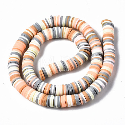 Handmade Polymer Clay Beads Strands X-CLAY-R089-8mm-108-1
